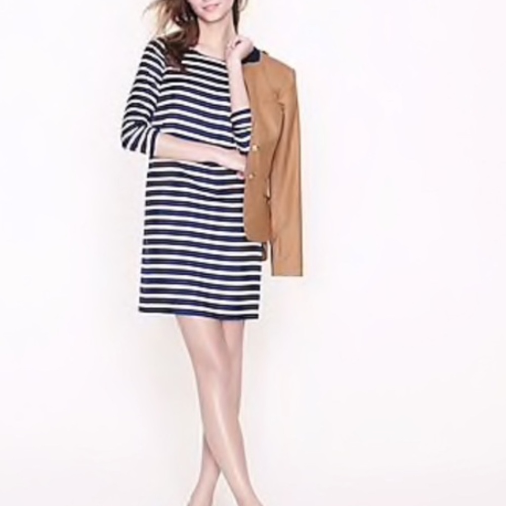 J.Crew Jules Dress in Stripe Silk Twill